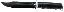 Black Label Point Blank G-10 Fixed Blade Knife 6 Inch Clip Point