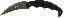 Black Label Fear Factor Fixed Blade Knife 3.5 Inch Hawkbill/Talo