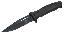 Tops Short Nighthawk Fixed Blade Knife 4.875 Inch Blade Black Ox
