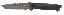 Warrant 4.5 Inch Tanto Serrated Fixed Blade Knife All Black Clam