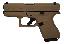 Glock 42 Subcompact Coated .380 ACP 3.25 Inch Barrel Magpul Dark