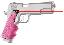 Laser Equipped Grips for 1911 Government Models Pink
