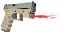 Center Mass Rail Laser Tan With Red Aiming Dots
