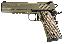 1911 Nickel Full Size .45 ACP 5 Inch Barrel Low Profile Night Si
