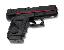 Lasergrip Rubber Wrap-Around Grip for Glock 29 and 30 Red Laser