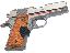 Lasergrip Rubber Wrap-Around Burlwood 1911 Government/Commander