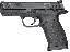 M&P Mid-Size .45 ACP 4 Inch Barrel Black Melonite Finish White D