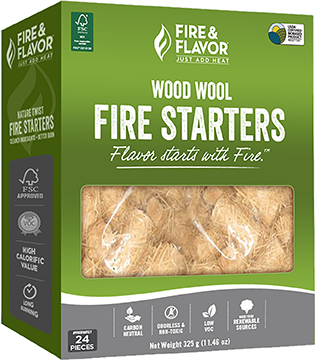 Fire and Flavor Wood Wool Fire Starter 24 pk.
