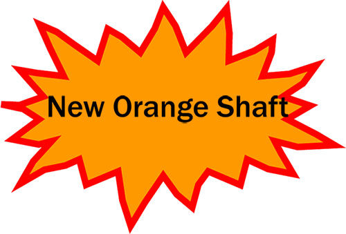 Fin Finder Solid Blank Fish Shaft Orange