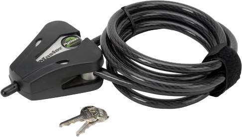 Covert 6 5/16" Black Python Cable & Lock