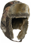 Mossy Oak Breakup Country Fleece Trapper Lined w/Fur Hat
